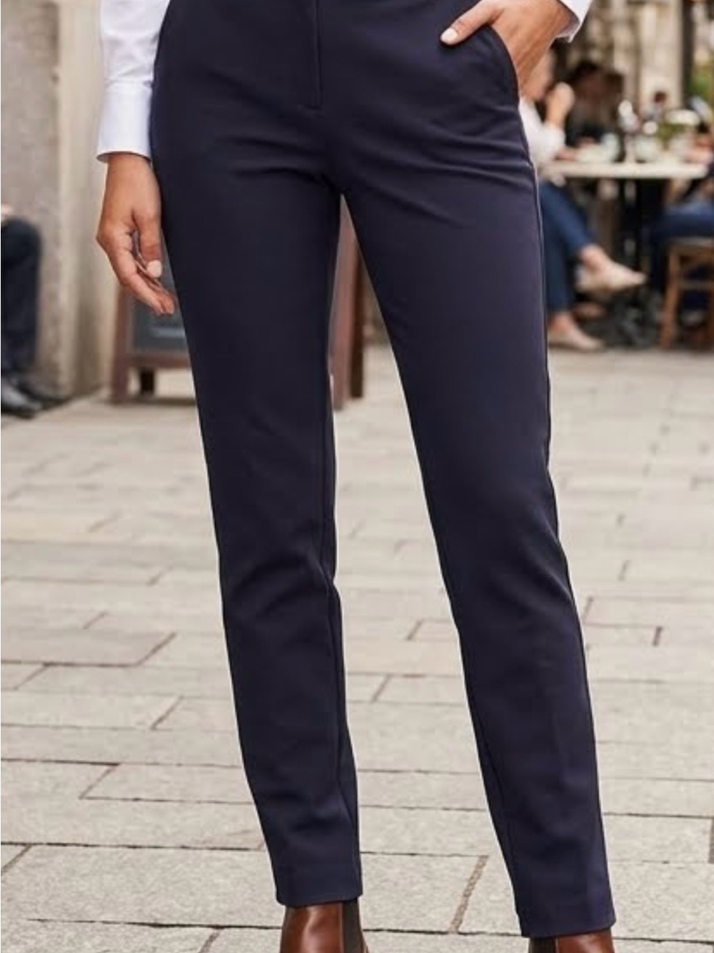 Express Women's Classic Slim Ankle Pants - Navy
